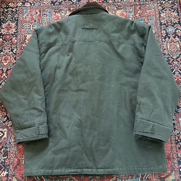 Vintage Faded Glory Moss Green Chore Coat/Work Jacket W/Corduroy Mens XL - Picture 4 of 9